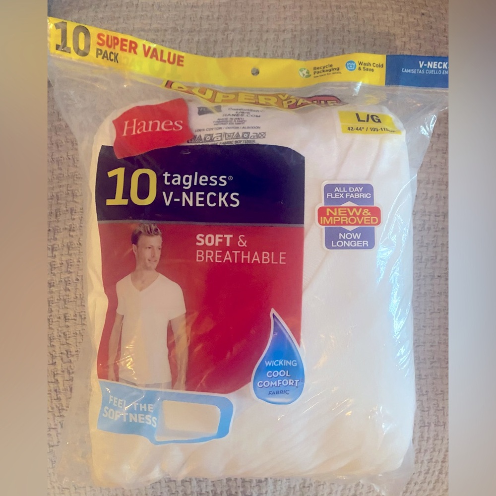 Mens Hanes Tagless V-Nexk T-shirts